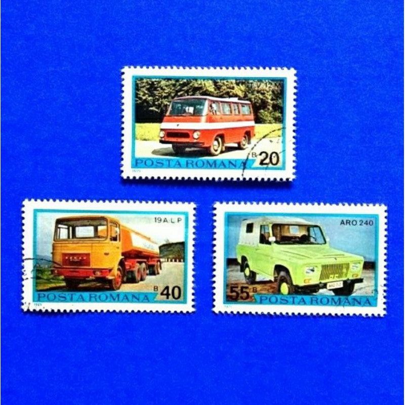 

Prangko Rumania Automobile Industry.