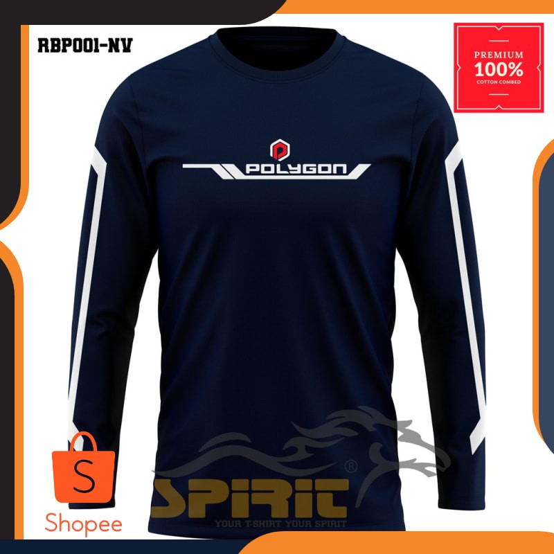 Pashion  Kaos Sepeda polygon Lengan panjang MTB Gunun bike goes big size Pria Wanita Jumbo Distro