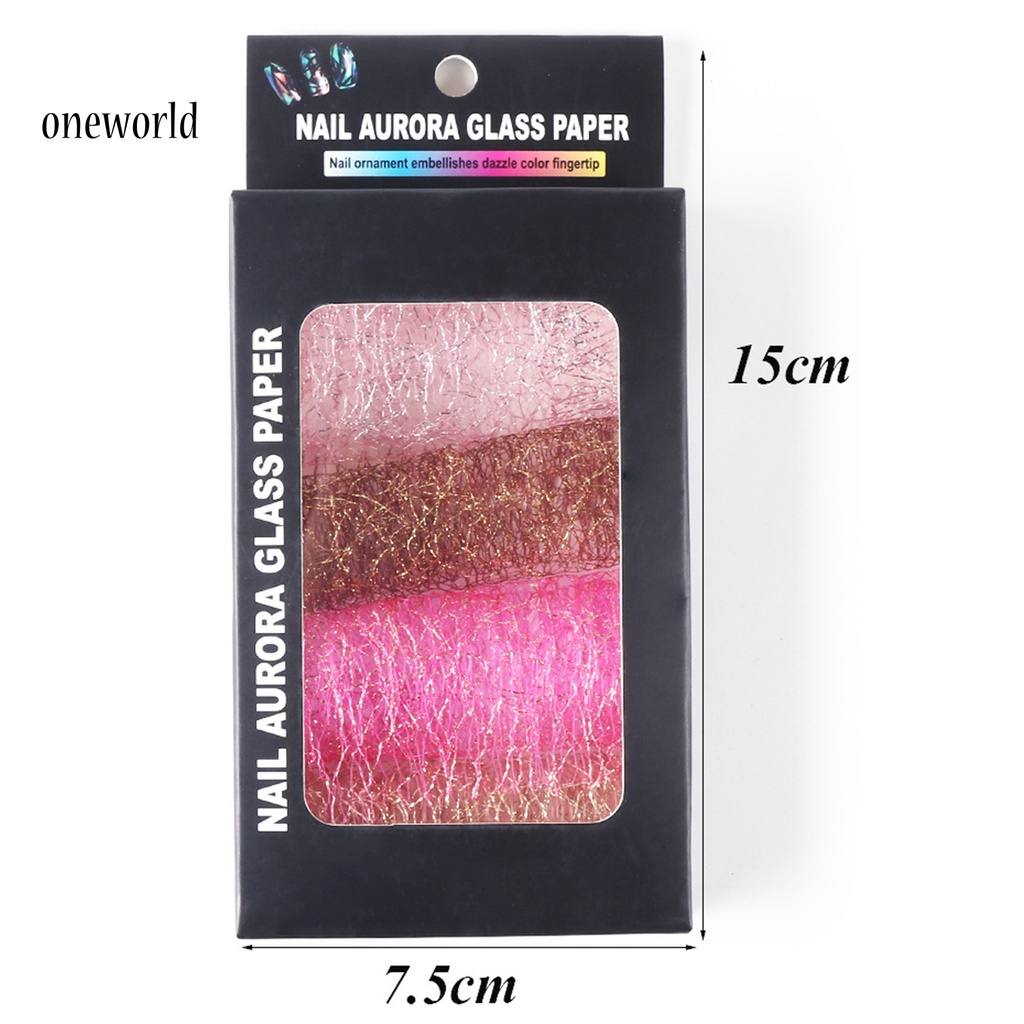 (ord) 1 Kotak Stiker Kuku 3D Bahan Mesh Untuk Nail Art