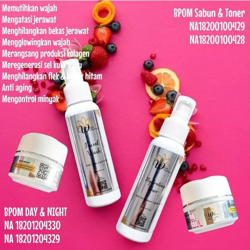 SKINCARE WSC ORGANIK|SKINCARE PEMUTIH WAJAH BPOM (FREE SERUM)