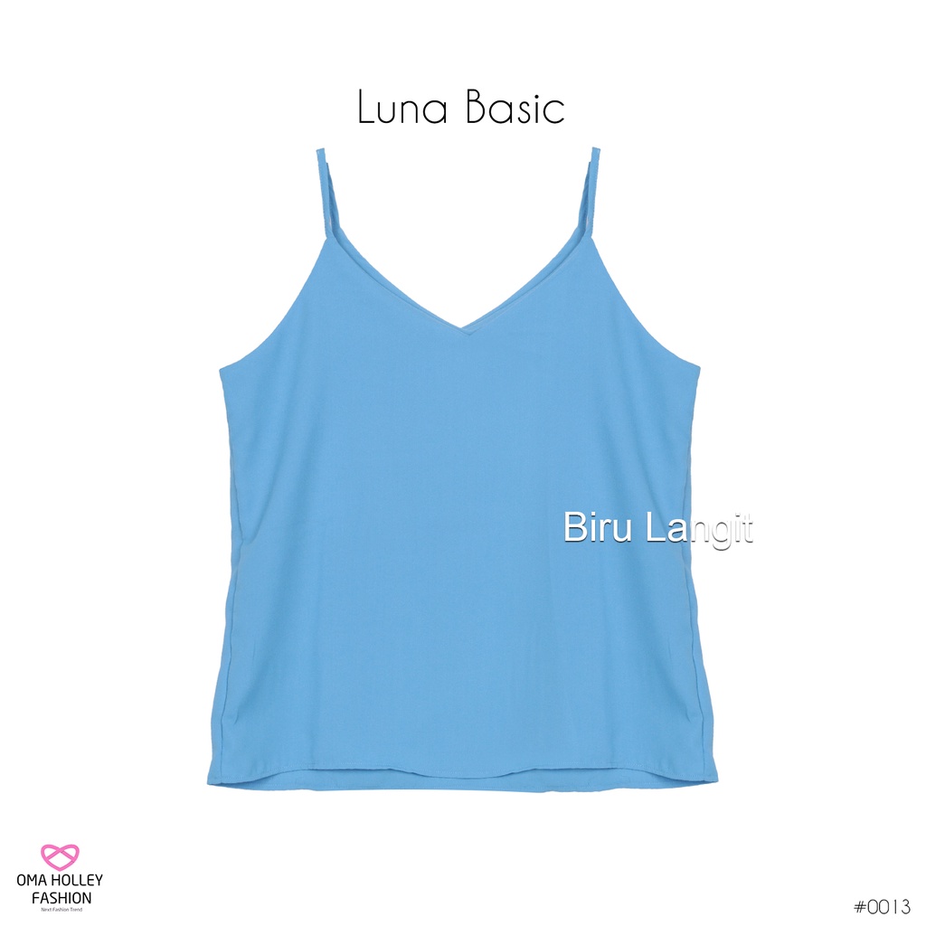 (COD) OH Fashion Luna TankTop / Jumbo Size Basic Premium Wanita *0013 (part 2)-Biru Langit