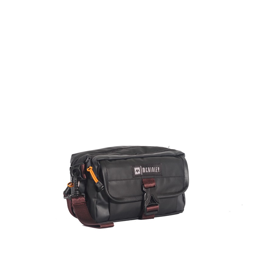 Moria Black | Tas Slempang Hitam Pria Bahu Multifungsi Sling Pouch Mini Waistbag | FORIND x McKinley