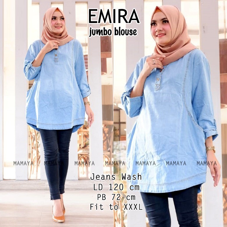 LUNA JUMBO EMIRA BLOUSE JEANS ORIGINAL KEKINIAN BR