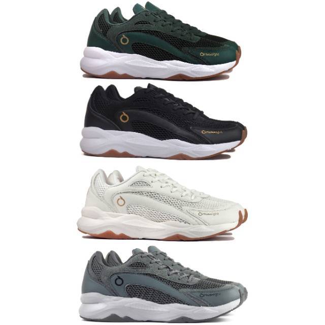 Sepatu Casual Sneakers Ortuseight Abyssus - Emerald Black White Original Ortus