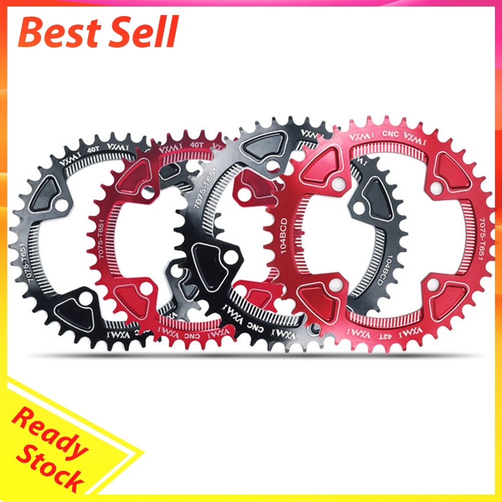 VXM 104BCD 40T/42T Round Mountain Bike Narrow Wide Chainring Single Speed