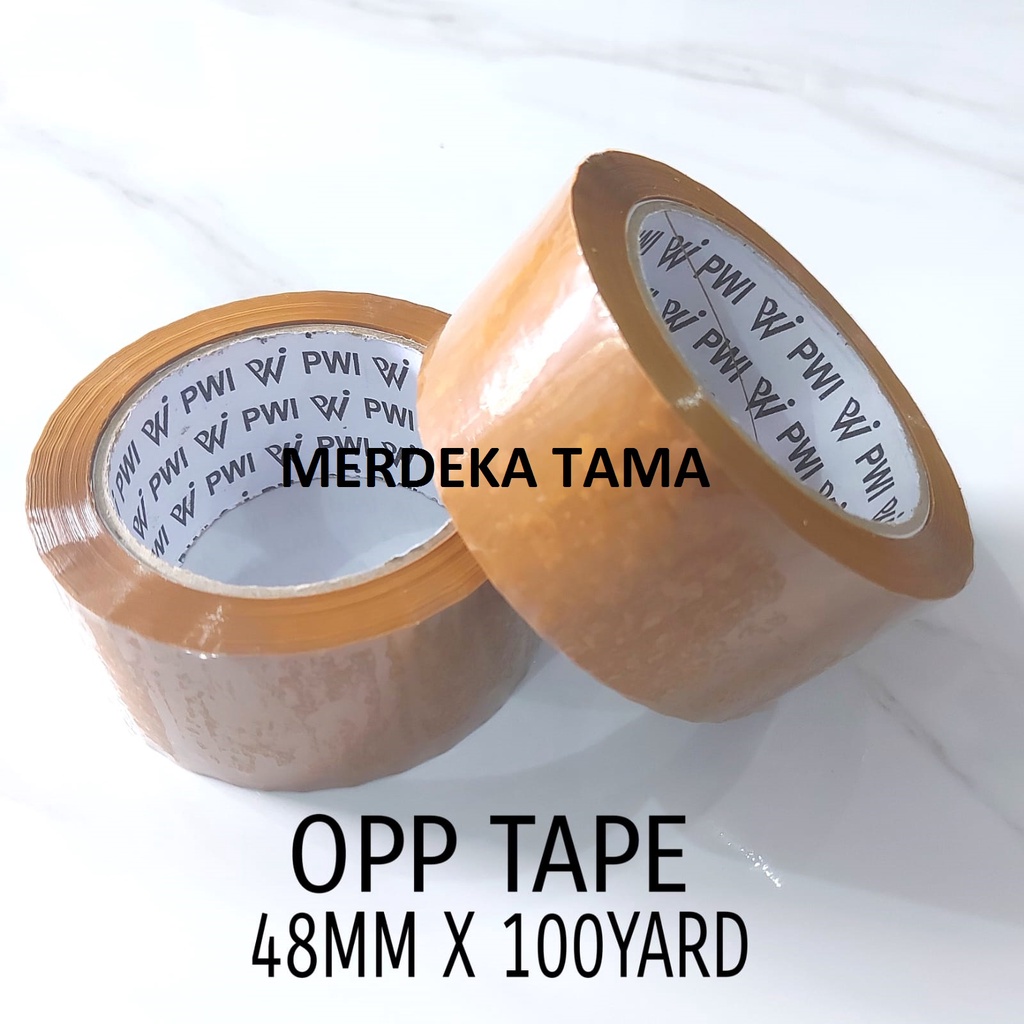 

Lakban Perekat OPP Tape Murah 48mm x 100yard Coklat