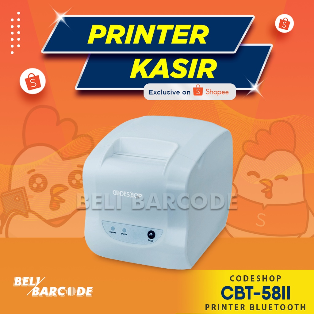 Codeshop Printer Thermal CBT58ii Cetak Struk Kasir 58 mm Multi Device Warna Putih