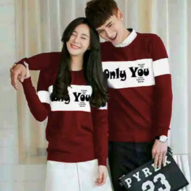 Kaos couple lengan panjang