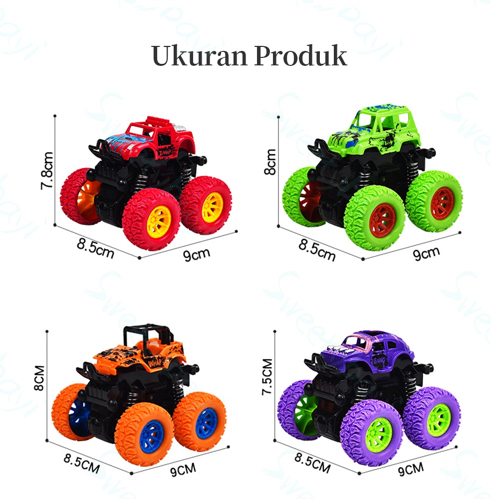 SweetyBayi Monster Zap Mainan Mobil Jip Off Road 4 Drive Inertial MAINAN ANAK