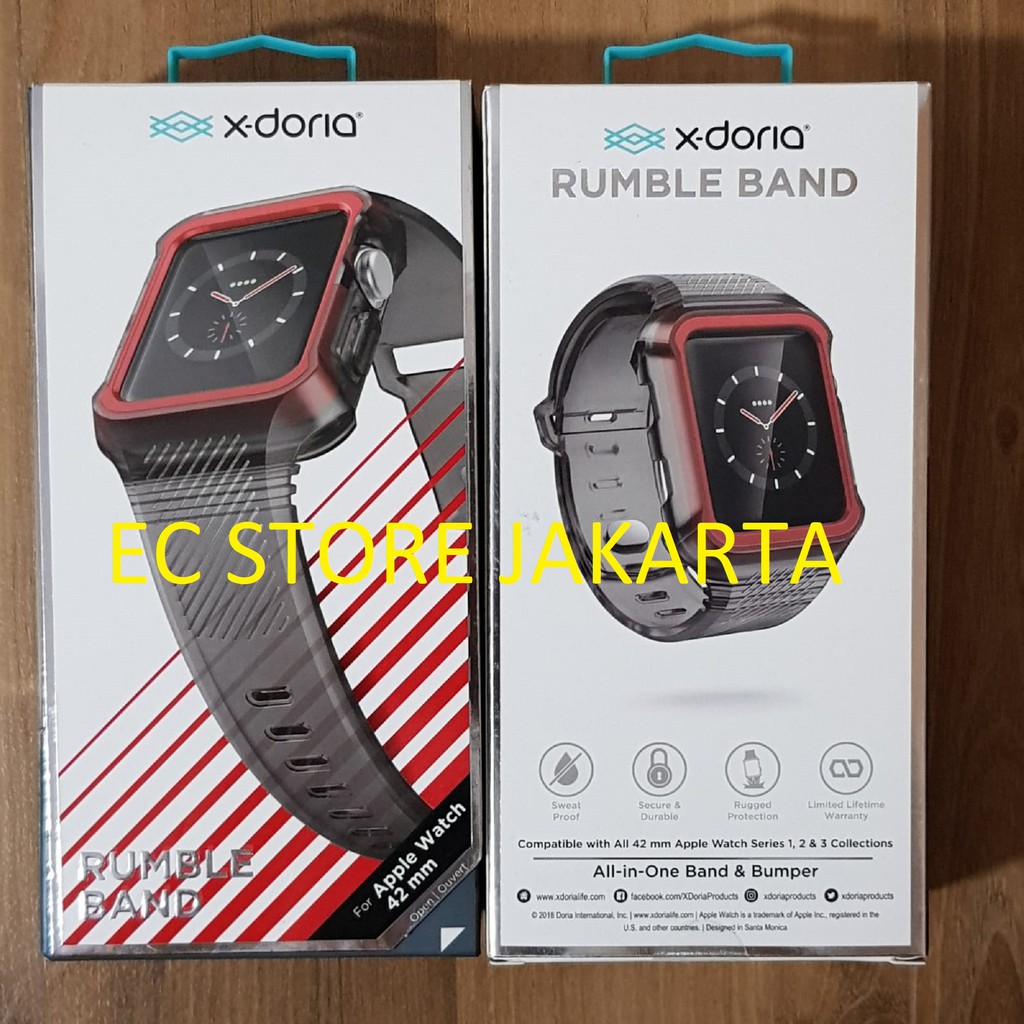 XDoria Rumble Band Apples Watch 42 mm Series 3 2 1 Black Or Red