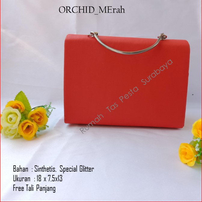 Tas Etnik,Tas Kekinian,Tas Satin,ORCHID_MErah