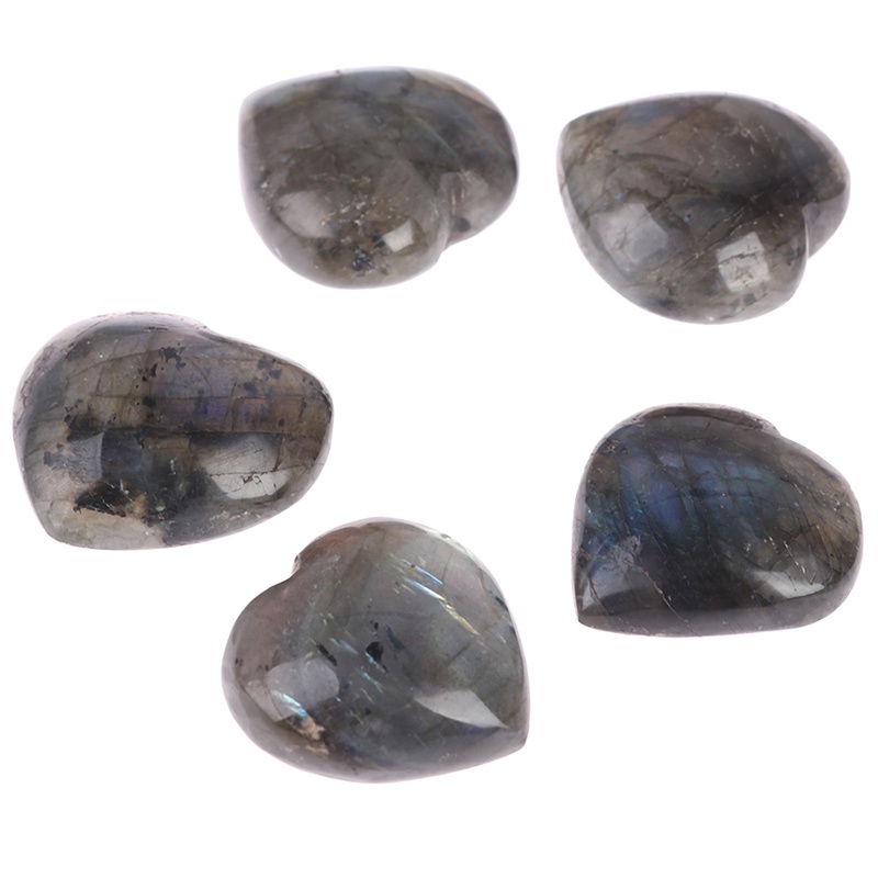 Batu Kristal Labradorite Bentuk Hati Untuk Penyembuhan