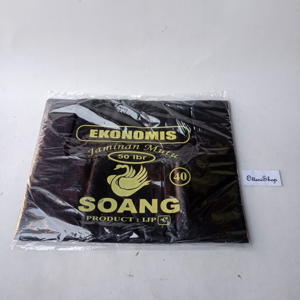 Plastik kresek ukuran 40 hitam soang murah plastic asoy multifungsi kantong belanja asoi serbaguna