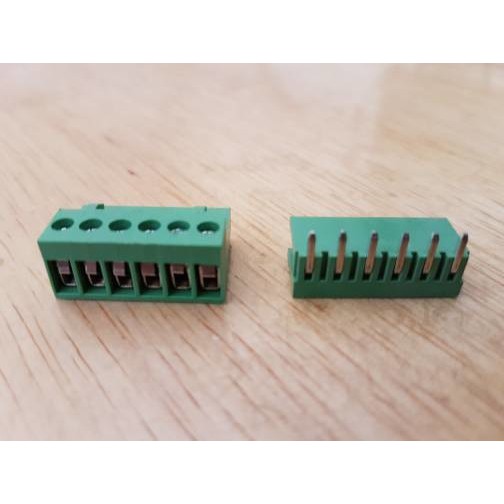 konektor green HT3.96mm 6p tekuk L terminal block connector pair 3.96mm pitch 3.96 mm blok 6 pin p