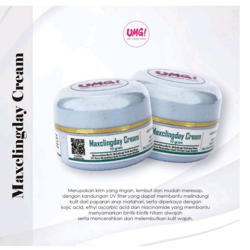 UMG (ULTI MATTE GLOW) MAXCLING DAY CREAM READY ‼️ SIAP KIRIM COD