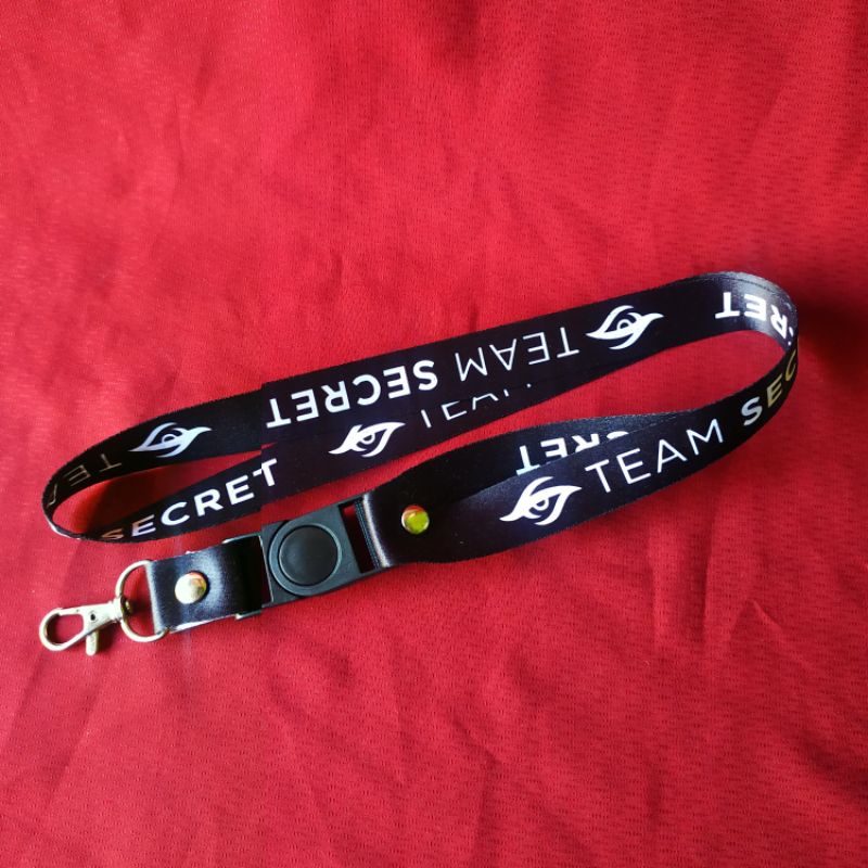 READY ✅ LANYARD TEAM SECRET GAMERS TALI ID CARD CUSTOM MURAH PRINTING SATUAN