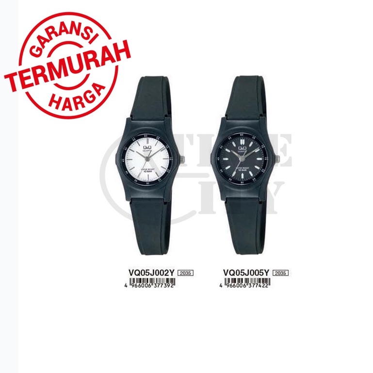 Q&amp;Q Original Jam Tangan QQ Ori Remaja QNQ VQ05J Series - Karet- Hitam