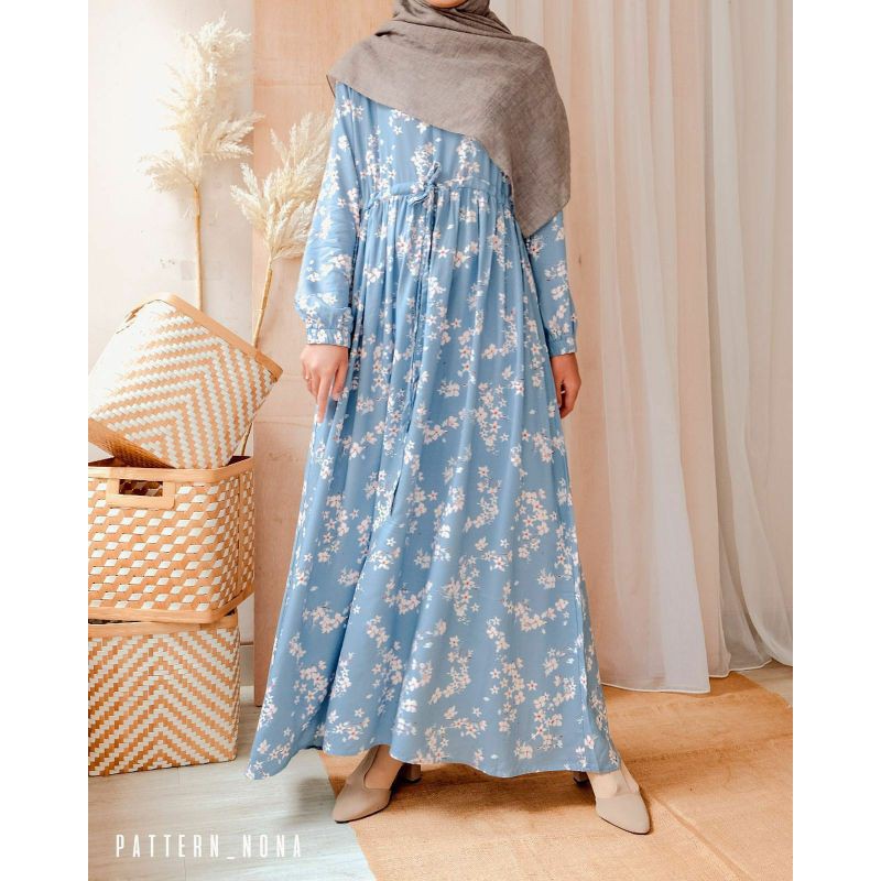 Gamis Sky blue dress by Pattern Nona