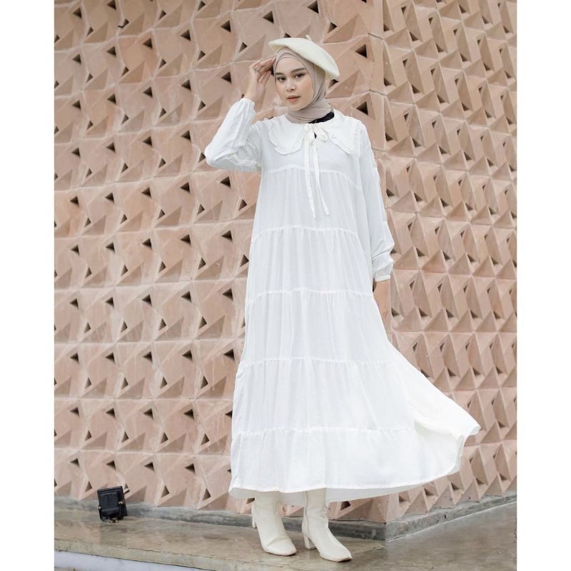 VS - LEVO MIDI DRESS WANITA | MIDI DRESS RUFFLE FASHION MUSLIM WANITA