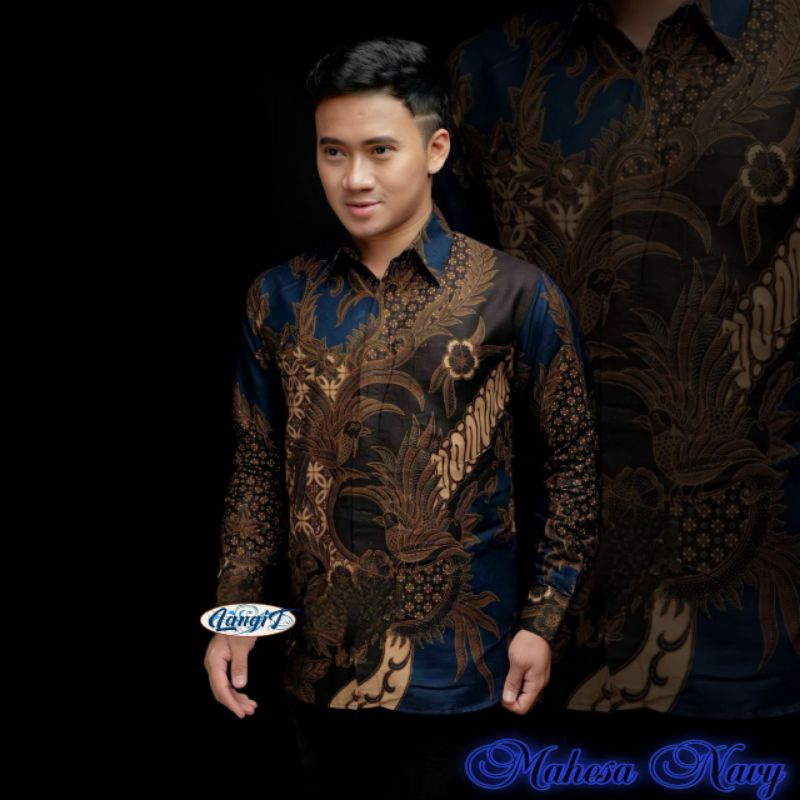 kemeja pria kemeha batik lengan panjang motif M L XL XXL