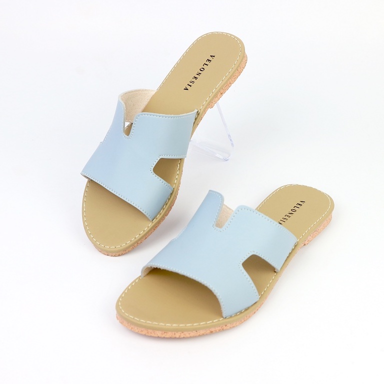 Sandal Wanita Model Slop Flat Alas Empuk Sol Karet Anti Licin Velonesia - Dolci