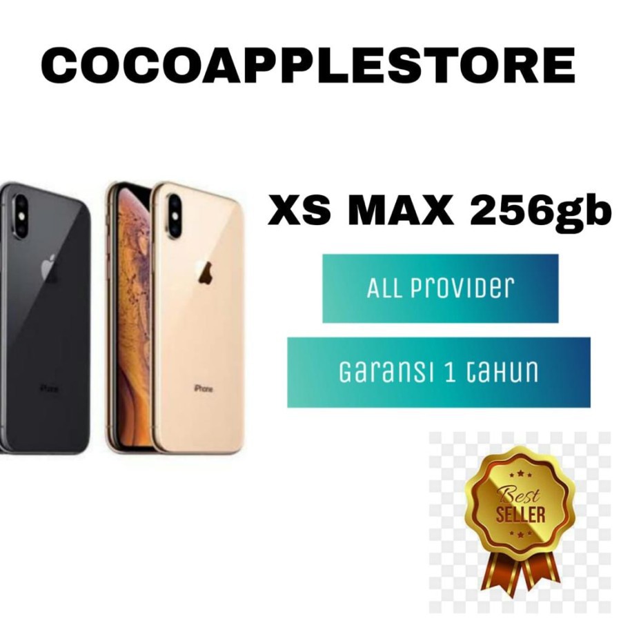 iPhone Xs Max 256GB All Sim Silent Fullset Original Second Like New Mulus100% 3utools All Green (Garansi 1 Tahun)