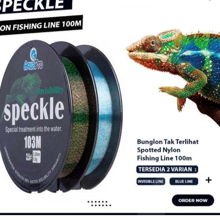 Terbaik.. Senar Pancing Speckle 100M Lembut Kuat Tidak keriting