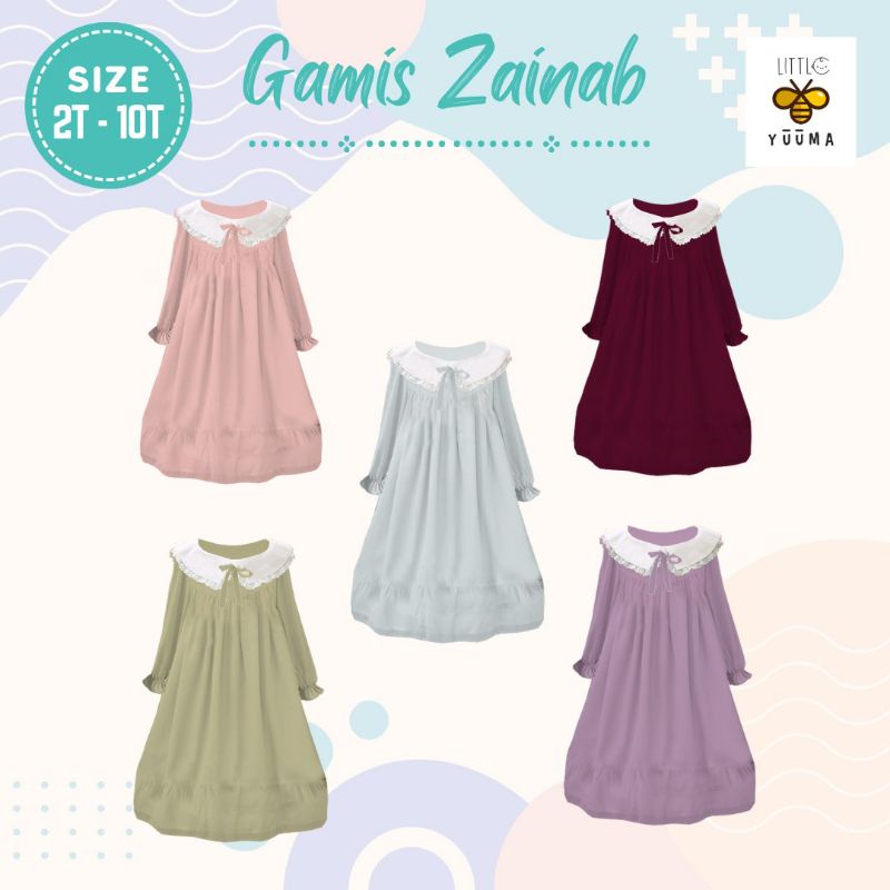 Open PO Gamis Zainab By Lite Yumna (Gamis Dress Anak Perempuan)