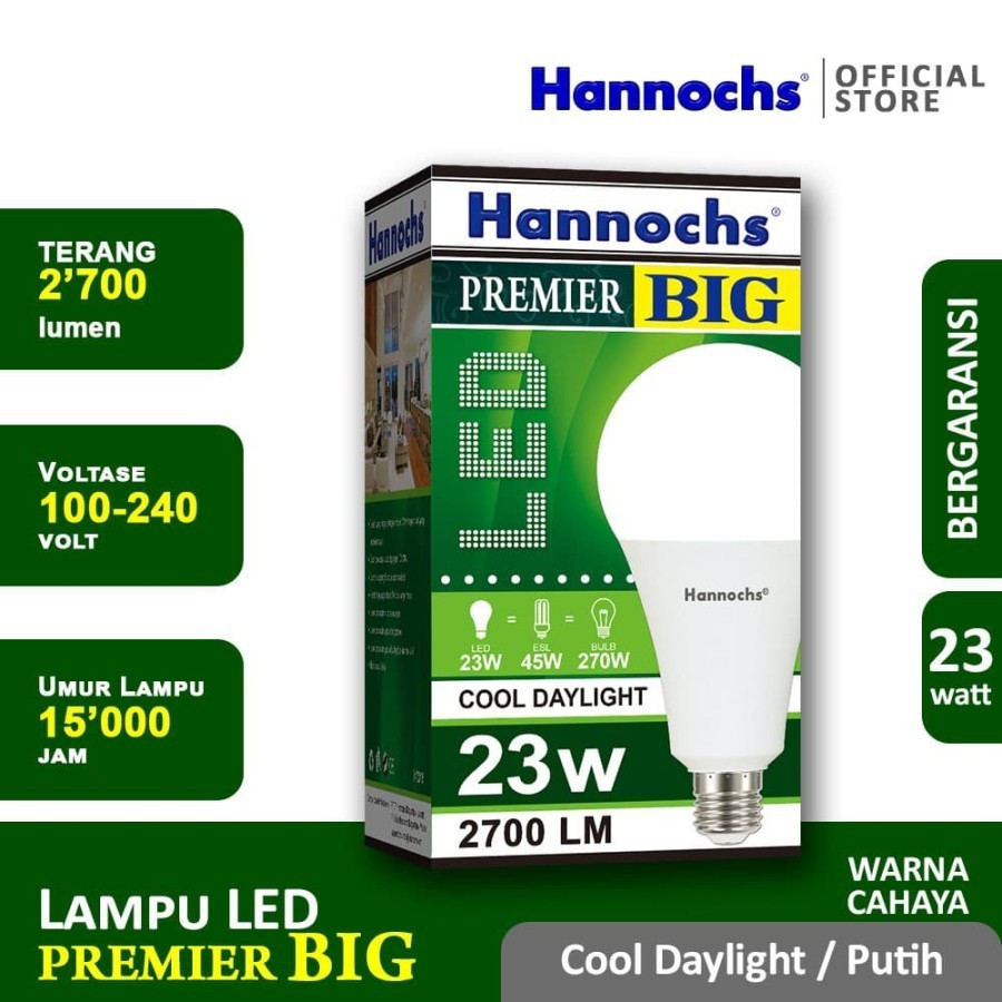 Hannochs - Lampu LED Premier BIG - 23 watt - cahaya Putih