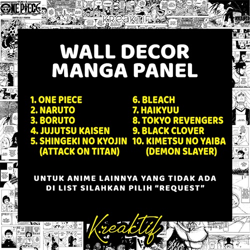 (16PCS) Poster Anime Manga Wall Decor Panel Komik - One Piece Jujutsu Kaisen Black Clover Haikyuu Attack on Titan Demon Slayer Naruto Boruto Tokyo Revengers Shingeki no Kyojin Kimetsu no Yaiba (A6,A5,A4,A3)-1