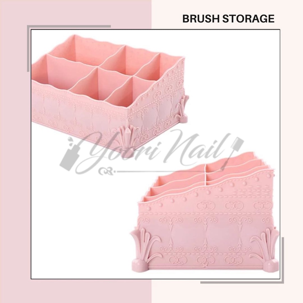 Nail art pen brush storage holder tempat kuas nail art tempat makeup brush serbaguna