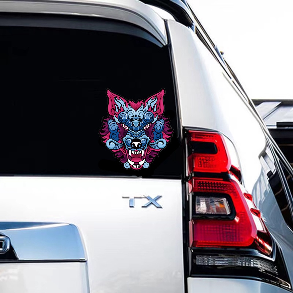 Jdm Stiker Reflektif Motif Naga / Harimau / Singa / Serigala Untuk Dekorasi Tangki Bensin Motor