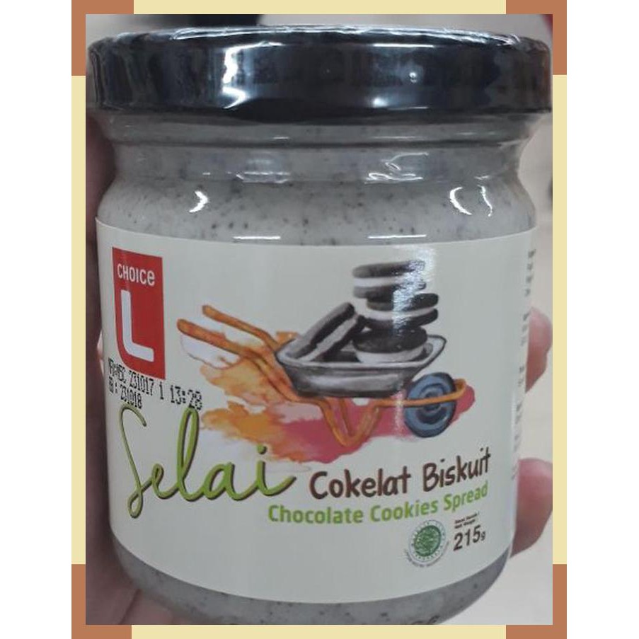 

L Choice selai coklat biskuit chocolate cookie spread. 215 gram