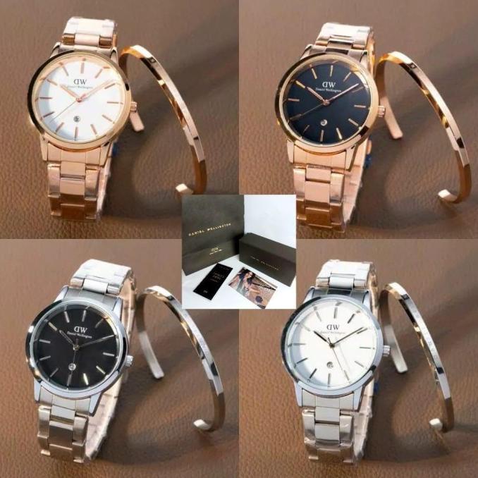 Jam Tangan Wanita Satu Set free gelang dan box paper