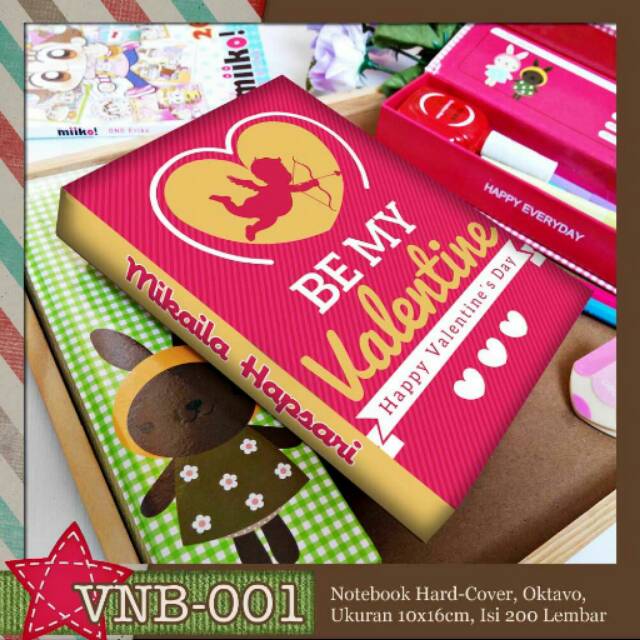 

Notebook A6 oktavo tema Valentine Part 1 FREE TAMBAH NAMA