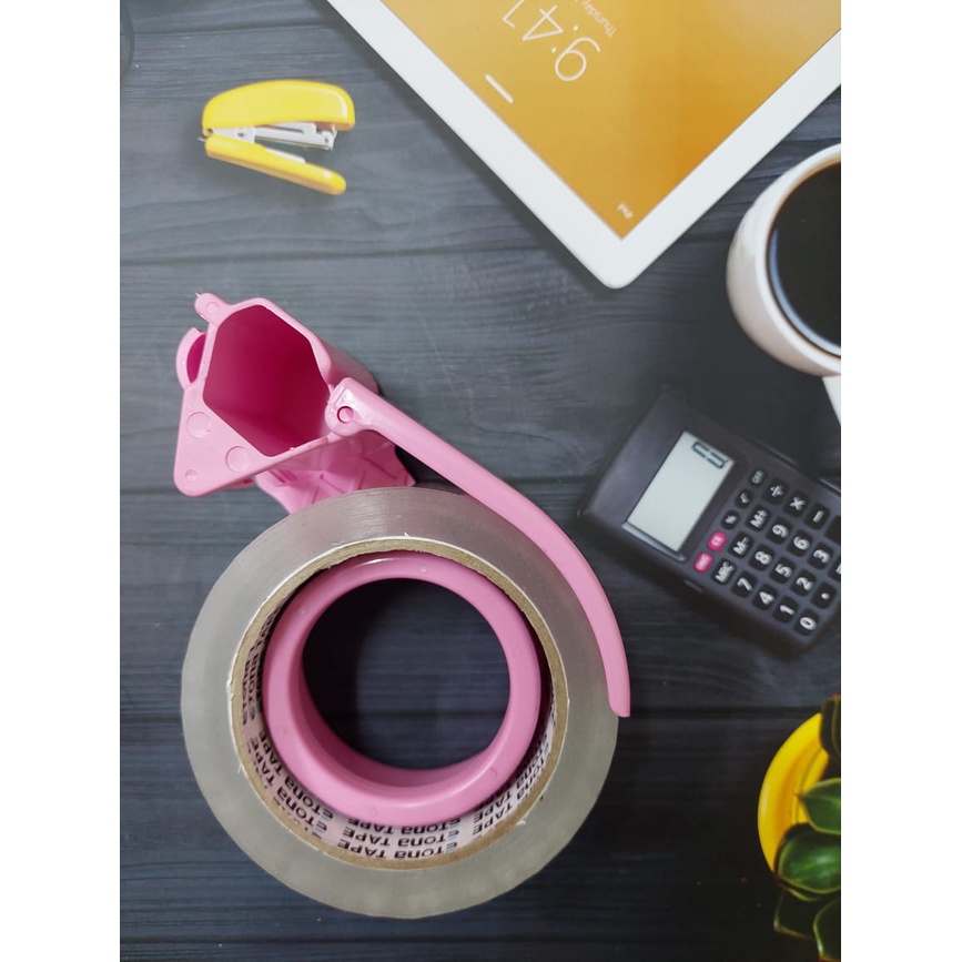 Rumah lakban PINK/TAPE DISPENSER 2&quot;, Pemotong lakban/isolasi GLORY CARTON SEALER PINK, up to 3&quot;