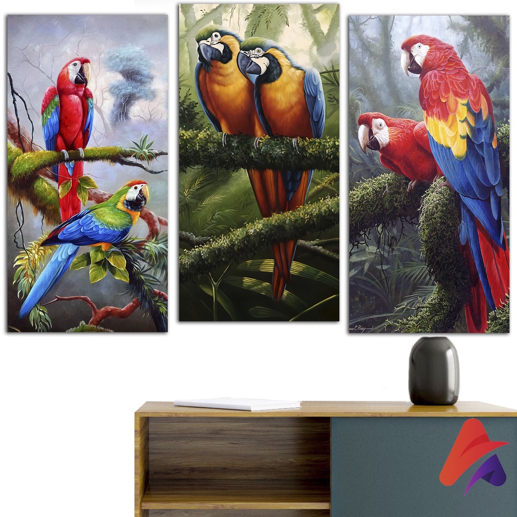 HIASAN DINDING BURUNG BEO(15X30) WALL DECOR PAJANGAN DINDING BURUNG POSTER KAYU RUANGAN