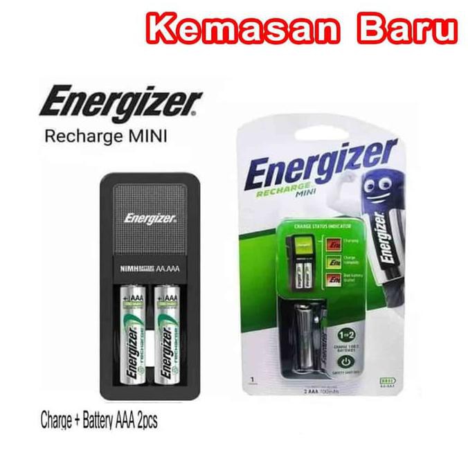 Baterai Charger AA / AAA Dan 2 Baterai AAA 700 mAh Energizer