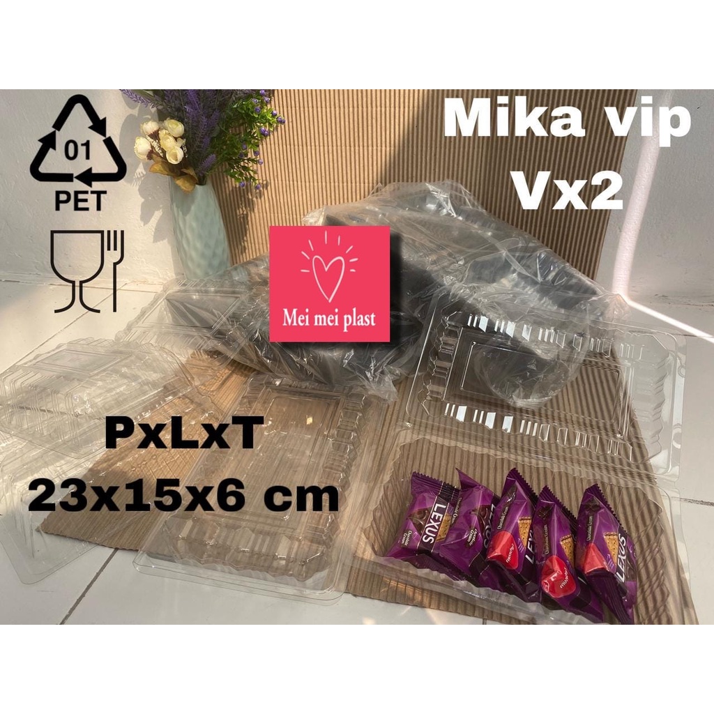 MIKA KUE/MIKA JAJAN PASAR/ MIKA BOLU MEREK VIP TEBAL MIKA KUE BOLU UK SEDANG VX2 ISI 50 PCS TERMURAH