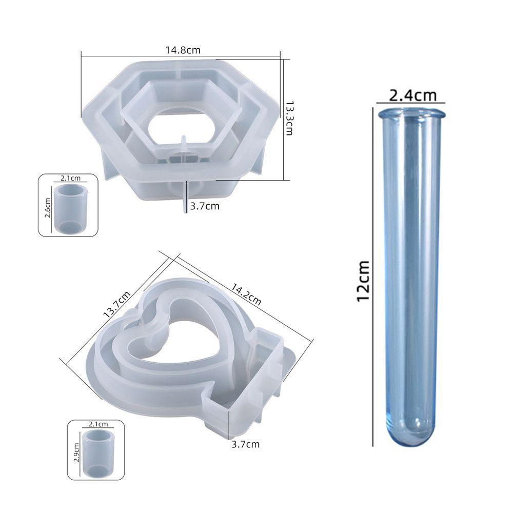 Nanas Vas Bunga Silikon Cetakan DIY Resin Kerajinan Membuat Perhiasan Alat Casting Pot Bunga Epoxy Resin Cetakan Cinta Berbentuk Hati