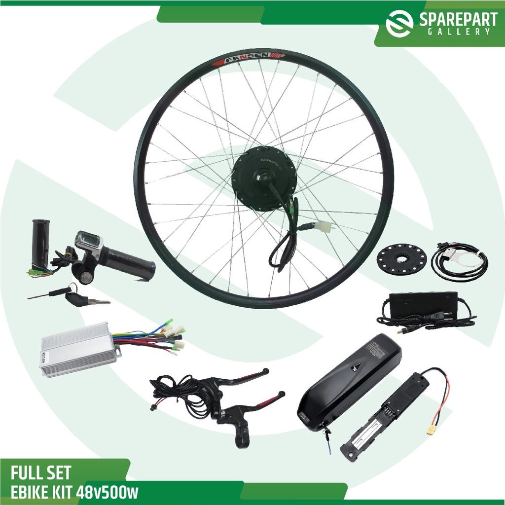 Komplit set Ebike kit 48v500w Sepeda Listrik