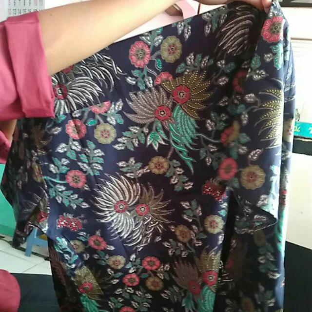 [gridline - R085 Merah] Kemeja Batik Pria Katun Lengan Pendek Regular Merah Maroon