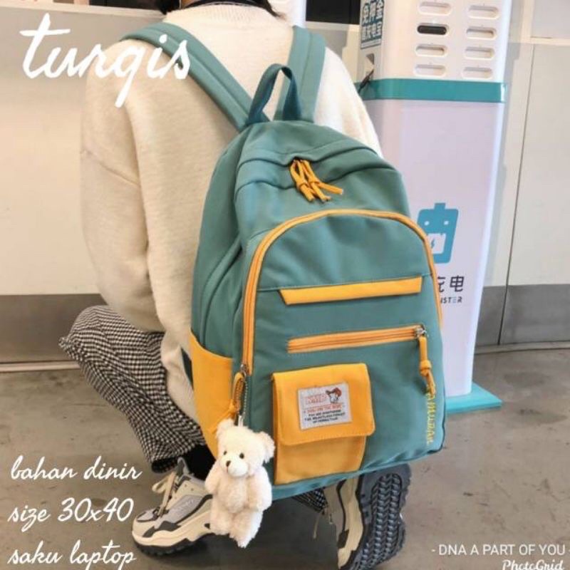 BACKPACK KOREA MULTIFUNGSI LEISURE TAS SEKOLAH WANITA KANVAS BACK TO SCHOOL WANITA CEWEK TERLARIS