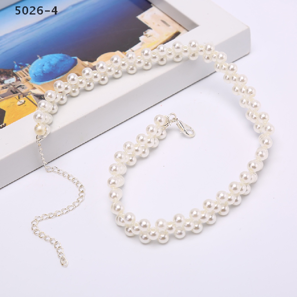 5026-4 Kalung Choker Mutiara Imitasi Gaya Etnik Bohemia Untuk Wanita