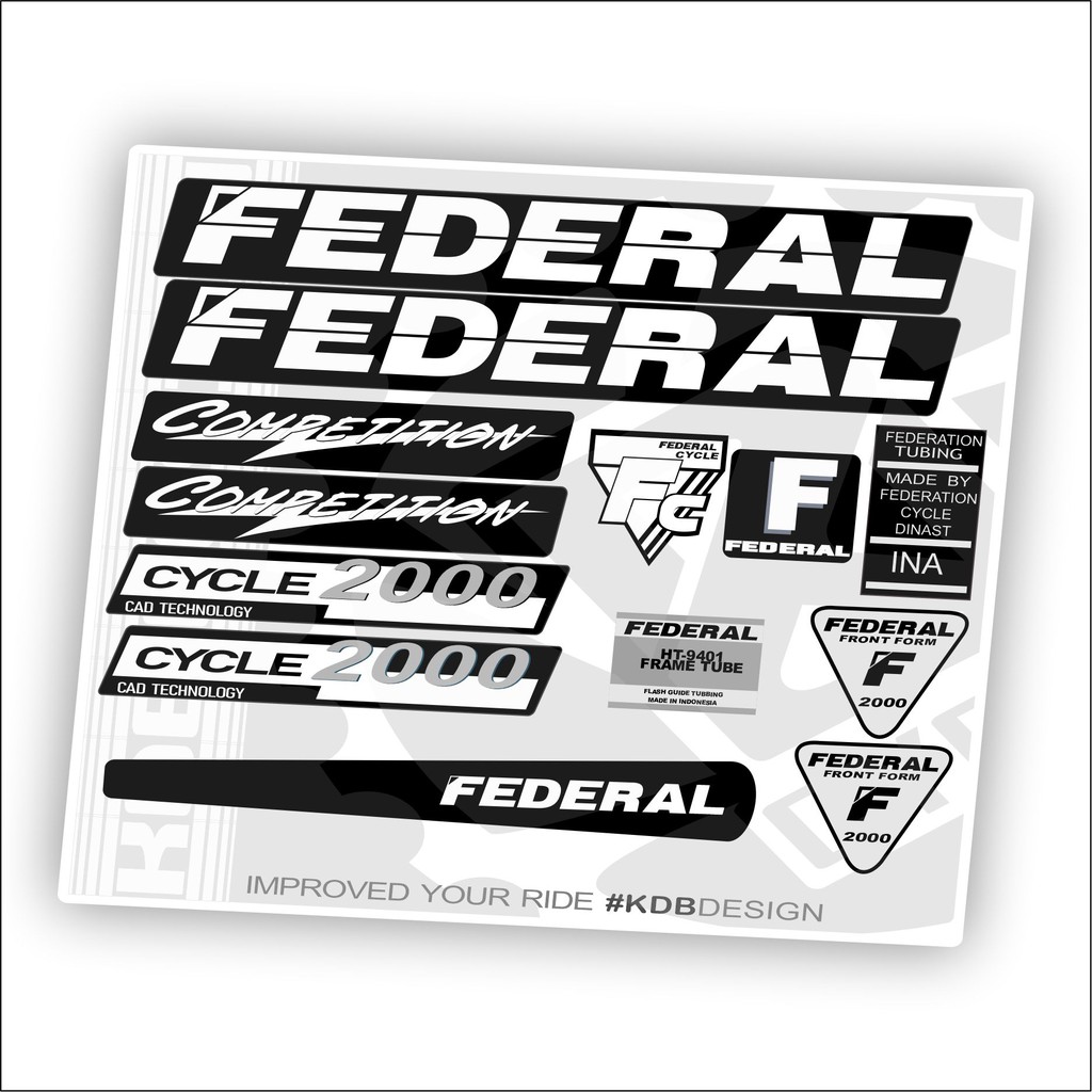 frame FEDERAL COMPETITION Klaten decal bike stiker sepeda federal