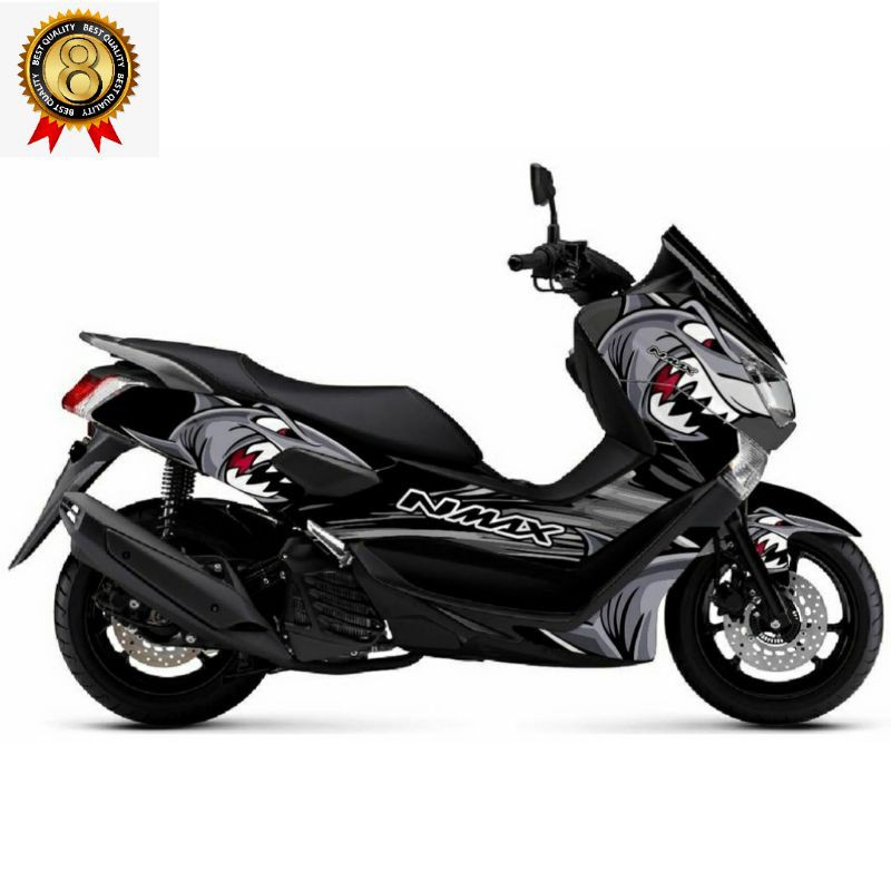 Decal sticker Nmax full body shark abu abu variasi