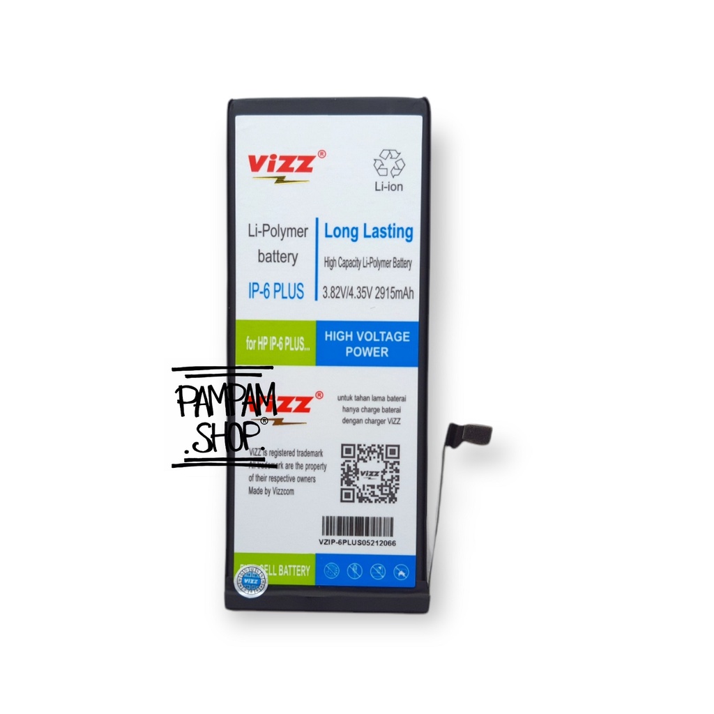 Baterai Vizz Double Power Original Apple Iphone 6 Plus 6+ Batre Batrai Battery Ori