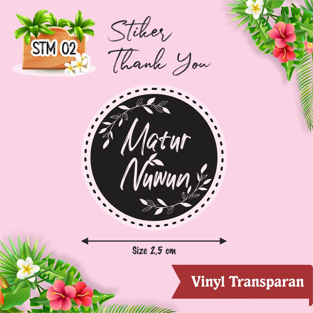 

STIKER THANK YOU VINYL TRANSPARAN STM 02