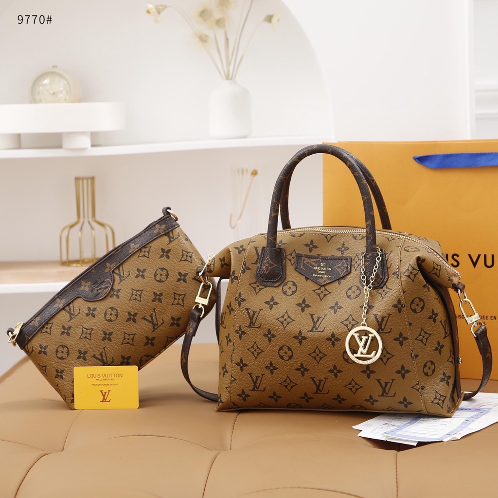 BAG 2Way Handle Satchel Bag with Sling Bag #9770