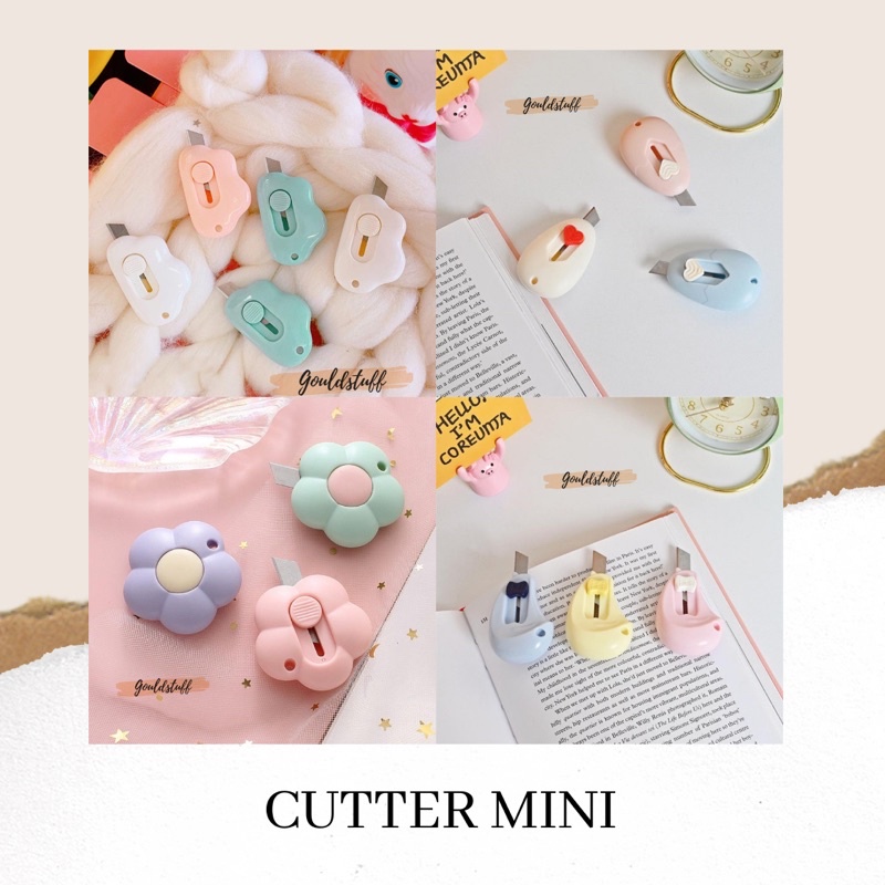 

CUTTER MINI LUCU / CUTTER MINI MOTIF / CUTTER MINI BENTUK LUCU / ALAT PEMOTONG KERTAS / ALAT PEMBUKA PAKET / MINI CUTE CUTTER